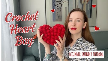 crochet tutorial ❤️heart bag❤️ valentines day gift idea