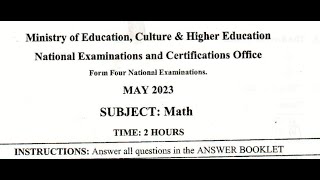 Imtixaanka Dowladda | 2023 | xisaab | f4 | Qaybta 1aad : Federal Exam | 2023 | maths | f4v |Part one