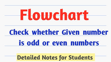 Draw Flowchart to check whether given number is odd or even number.