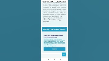 GATE 2022 Admit Card will be downloaded from 15 jan 2022