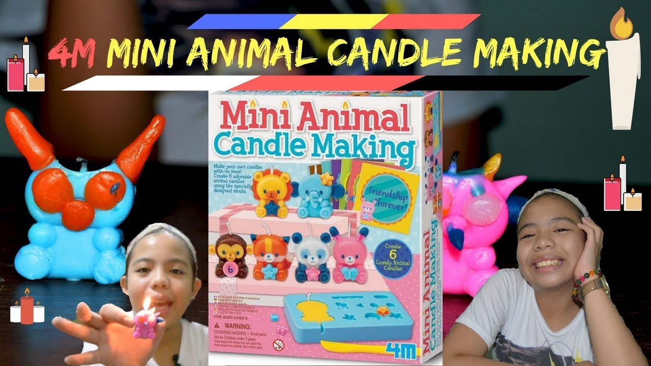 For Girls & Boys Top Selling 4M Mini Animal Candle Making Kit A Fun Arts & Crafts Activity Age 4
