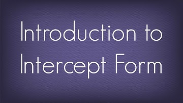 Introduction To Intercept Form l Straight Lines l Maths Geometry