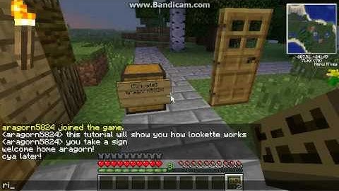 Lockette (craftbukkit plugin) tutorial