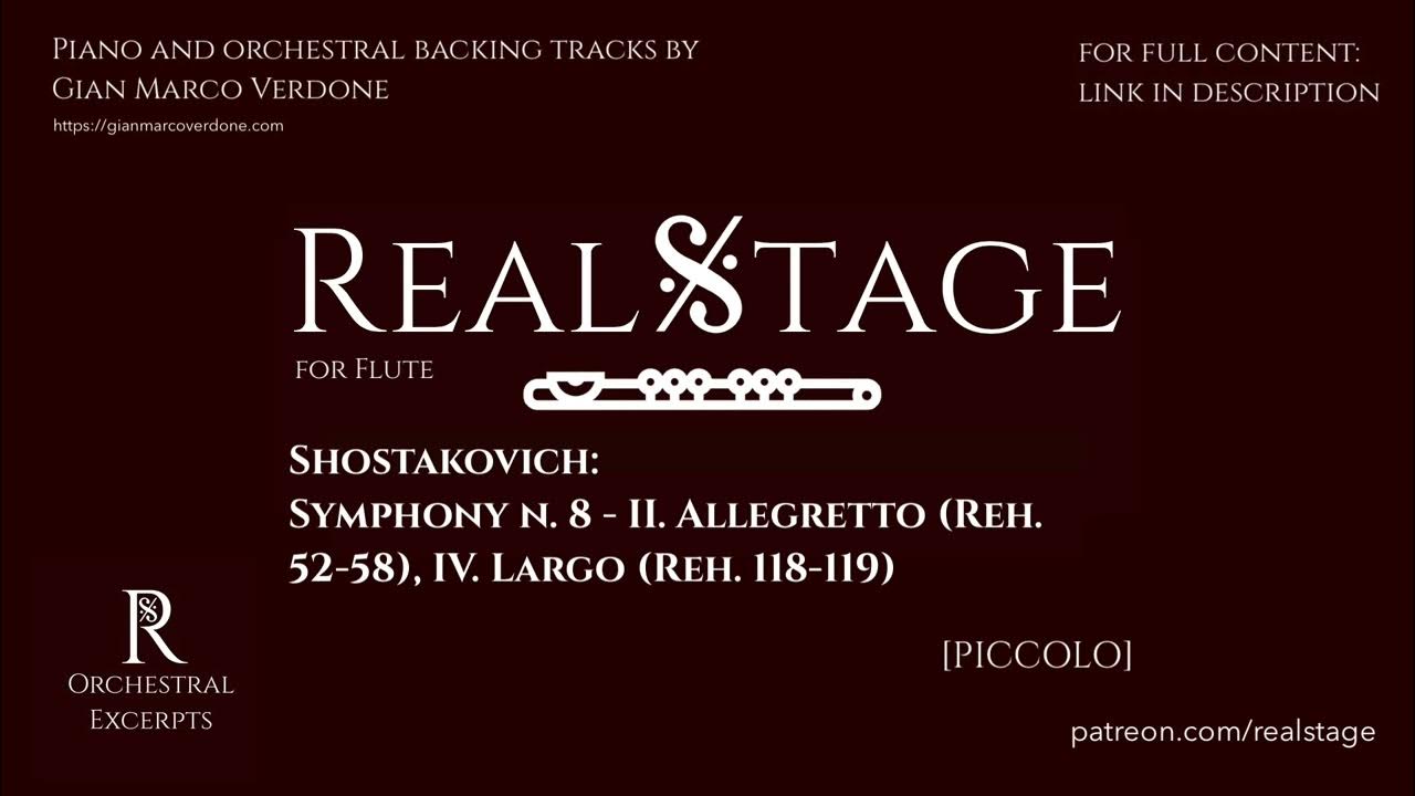 RealStage for Flute Shostakovich Symphony n. 8 (II,IV) PICCOLO