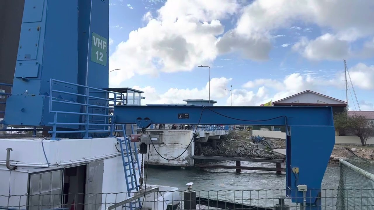 Simpson Bay bridge opening, St Maarten Yacht Club