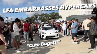 Lexus LFA Shuts Down BIGGEST Car Meet in the Country! Cars & Coffee.