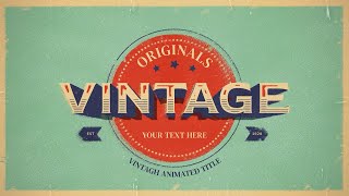 Vintage Titles Animation Pack - After Effects Template