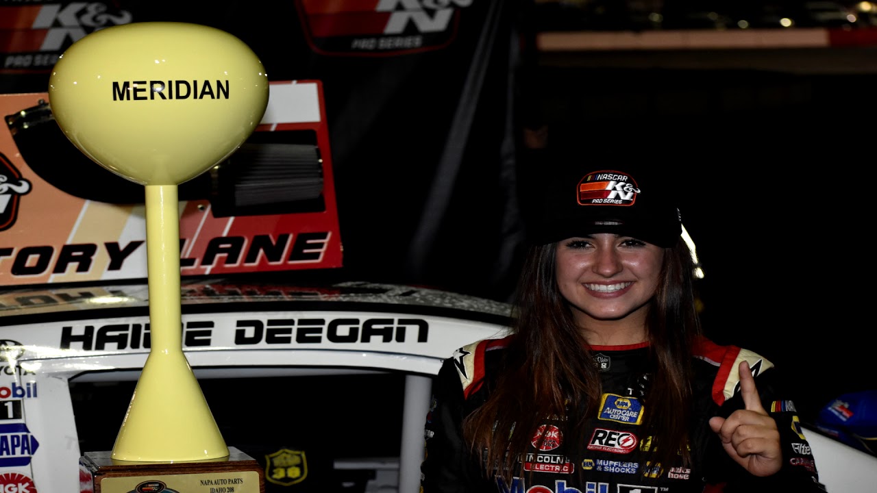 Hailie Deegan On Her First Nascar Win At Meridian Audio Youtube