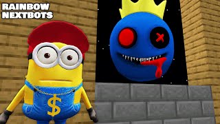 RAINBOW FRIENDS NEXTBOT PUPPET IS CHASING ME and MINION STEVE in Minecraft - Gameplay - Coffin Meme