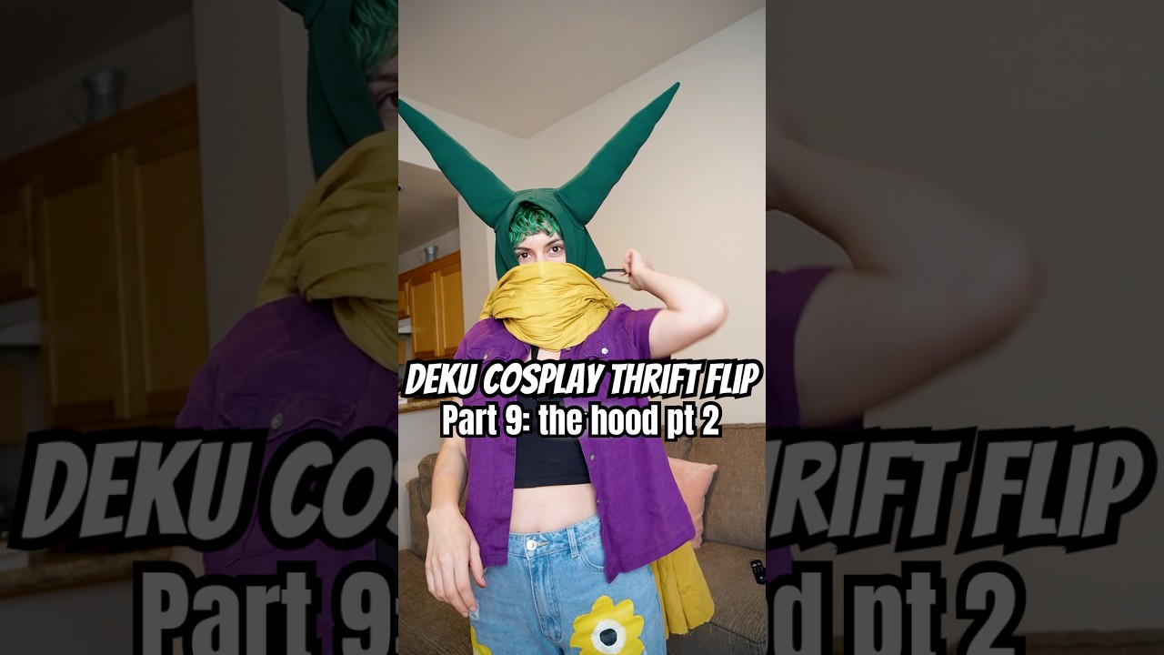 ⚠️ PART 9: I am SO CLOSE to finishing my new cosplay ⚠️ #myheroacademia #thriftflip #dekucosplay