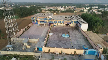 Drone footage of Ghazali School & College Katlang Building