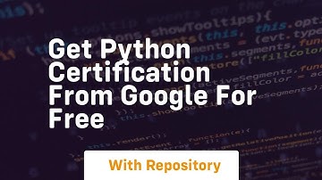 Get python certification from google for free