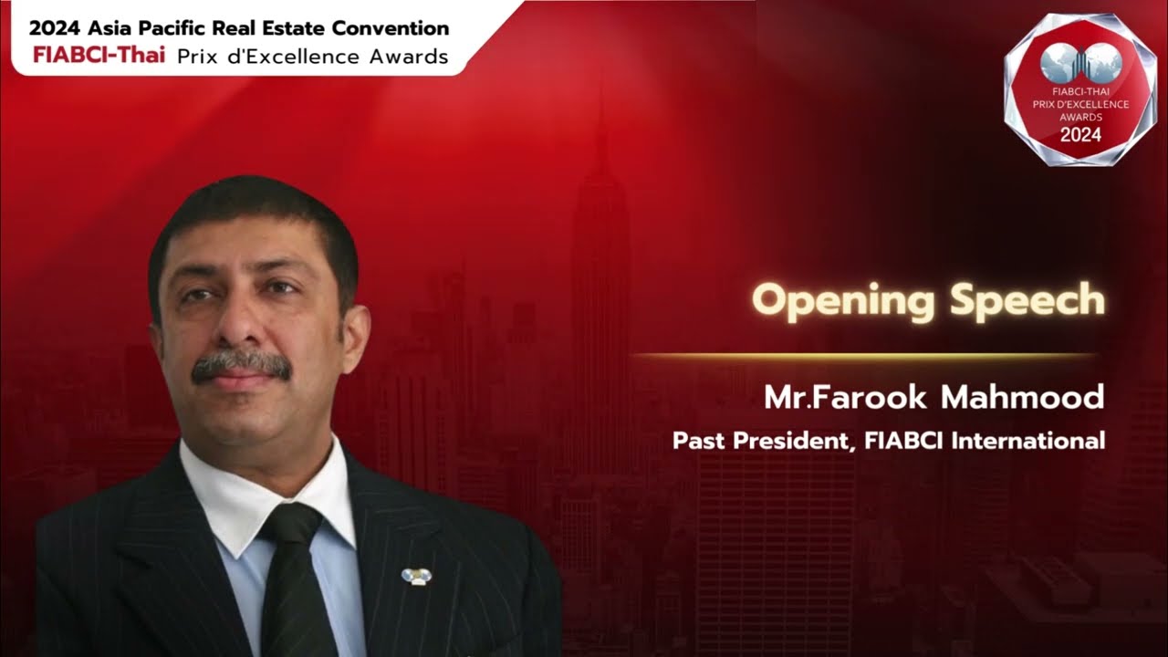Opening Speech Asia Pacific Real Estate Convention 2024