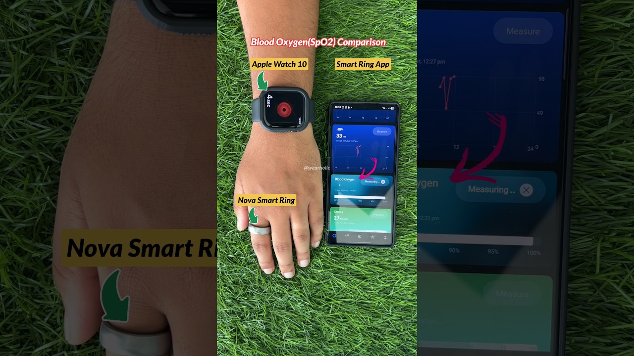 Smart Ring Vs Apple Watch Blood Oxygen SpO2 Sensor Accuracy