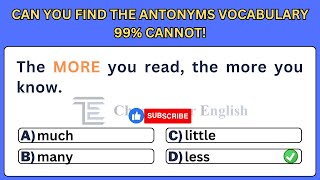 CAN YOU FIND THE ANTONYMS VOCABULARY 99% CANNOT! part 4 Time English #time_english #english