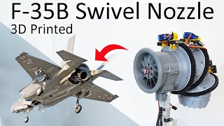 How I Designed F35B swivel nozzle ? 3D Printed | Thrust test