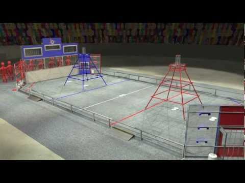 2013 FIRST Robotics Competition - Kickoff Broadcast - Video 10 of 11: Ultimate Ascent Game Animation