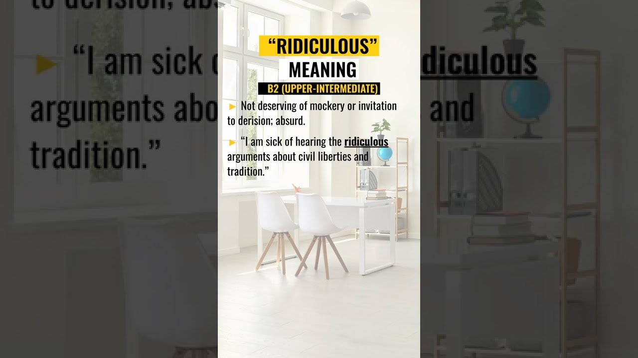 RIDICULOUS Meaning, Vocabulary with Pictures and Examples