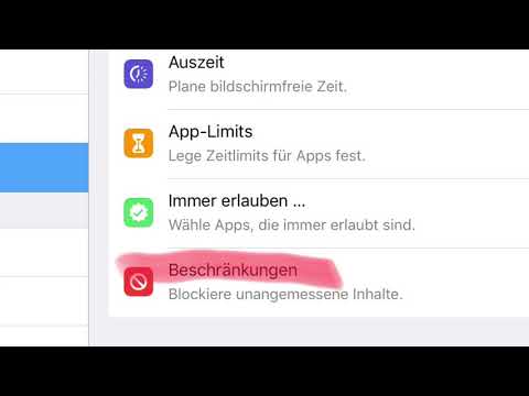 iPad Bildschirmzeit Einstellungen