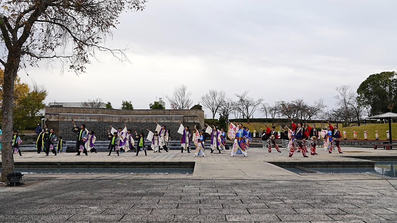 よさこい総踊り ♪ありがたや @ もとみやYOSAKOIフェス (みずいろ公園) 2020-11-07T15:30