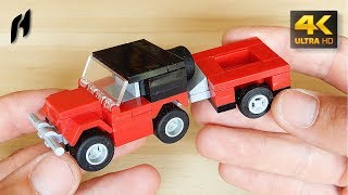 How to Build the Lego Jeep Wrangler with Trailer (MOC - 4K)