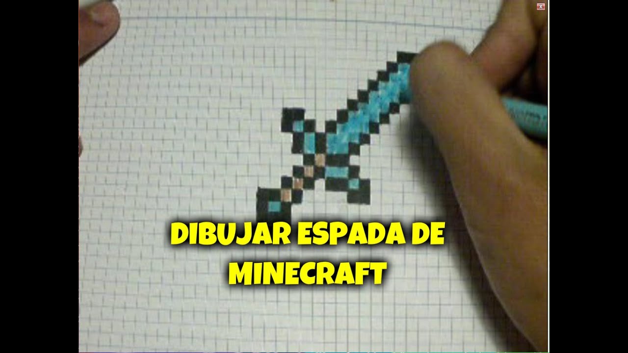 Como dibujar una espada de minecraft - YouTube