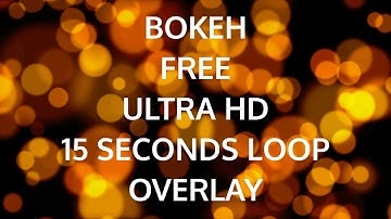 Gold Bokeh - free, 4k, 15 seconds loop, overlay