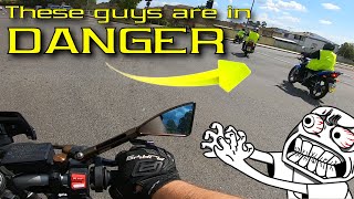 I followed a DANGEROUS Motorcycle Instructor teaching new riders horrible habits