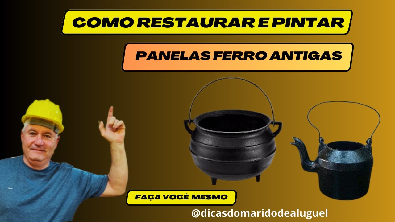COMO PINTAR PANELAS DE FERRO ANTIGAS COM TINTA SPRAY
