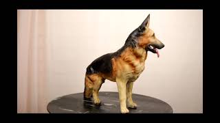 Ebros Large Lifelike Realistic Canine German Shepherd Police Dog Pet Pal Figurine