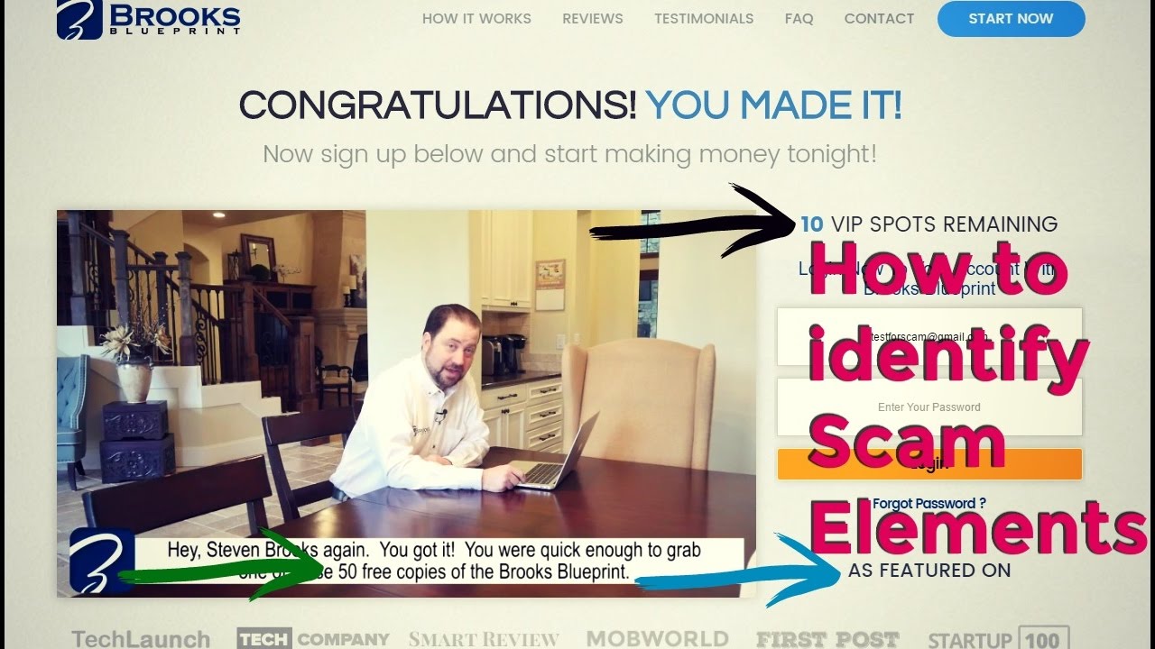 Brooks Blueprint Scam Review, How to identify Scam Elements - YouTube