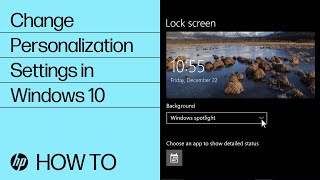 Learn how to change personalization settings in windows 10. for more
information on changing settings, visit our support site:
https://suppor...