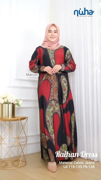 GAMIS BATIK MODERN JUMBO XXL FIT XXXL RAIHAN DRESS BY NUHA