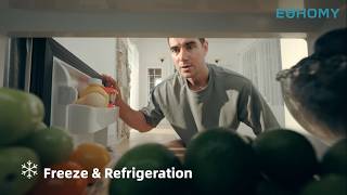 EUHOMY | Mini fridge with freezer,lock in freshness#fridge #euhomy #freezer #refrigerator
