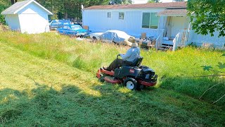 Landlord Was FRUSTRATED With The State Of His Property! Overgrown Lawn Mowing! Toro TimeCutter