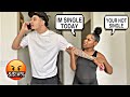 TELLING MY FRIENDS IM SINGLE IN FRONT OF MY GIRLFRIEND!! *GOT REAL*