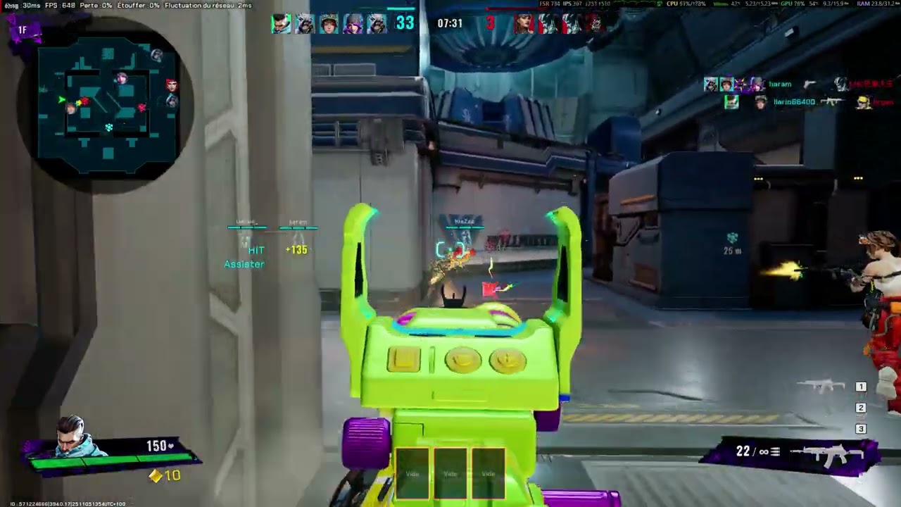 FragPunk 2025 FR AMD rx9070xt ryzen 7 9800x3d compétitive settings fhd