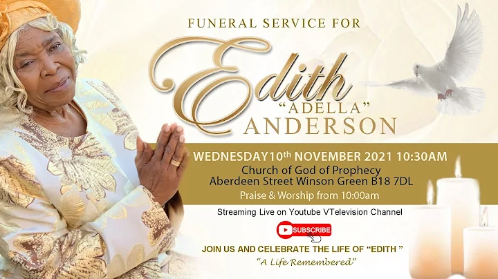 Funeral Service for Edith Adella Anderson