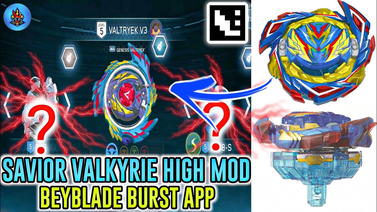 SAVIOR VALKYRIE HIGH MOD COMBO + QR CODES BEYBLADE BURST APP