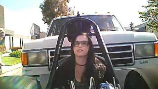 Eileen Atkinson learning to push start Poachers Nostalgia Top Fuel Dragster 2