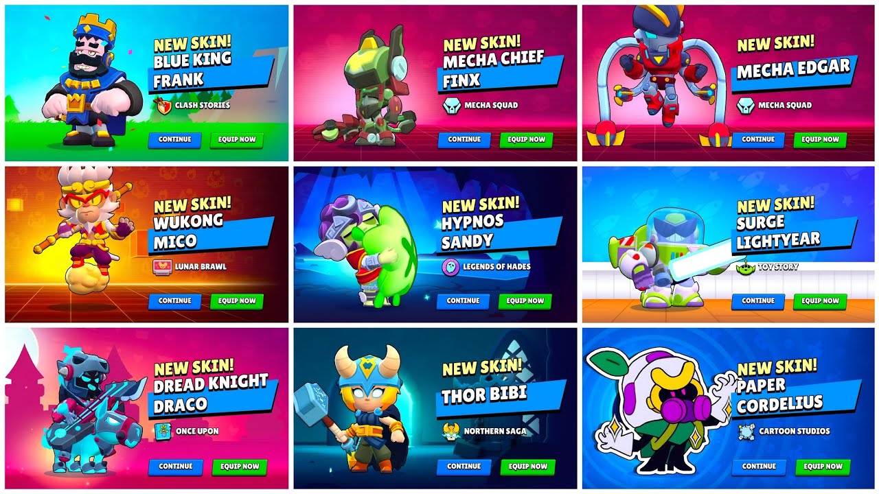 *обновлено* АНИМАЦИЯ ОТКРЫТИЯ ВСЕХ ЛЕГЕНДАРНЫХ СКИНОВ | Brawl Stars