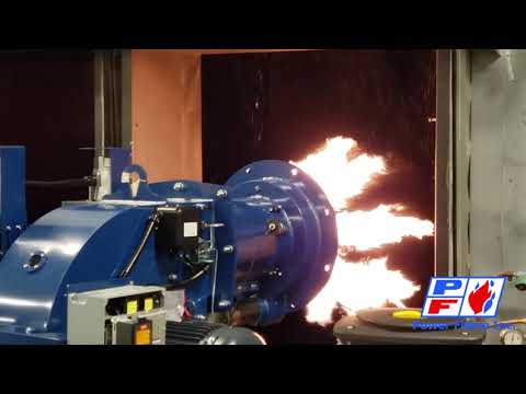 Power Flame Cmax Burner in Fire Test - video from Power Flame