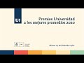 Premios Universidad a los mejores promedios 2020.