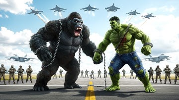🦍 King Kong & Hulk vs Helicopters & Superpowers | Epic Battle on Skull Island!