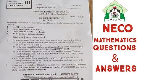 2025 NECO Mathematics Exam Prep: Likely Questions & Answers for Top Scores!