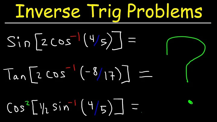 Inverse Trig Functions With Double Angle Formulas and Half Angle Identities - Trigonometry