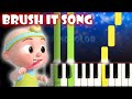 Brush It Song - Cocomelon Nursery Rhymes | Piano Tutorial | Karaoke