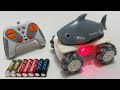 Unboxing cute RC stunt racing car, RC school bus, Electric fire rescue vehicle, city RC bus