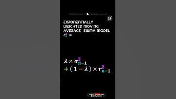 Exponentially weighted moving average  ewma model     #     Maths  !  Statistics #F1