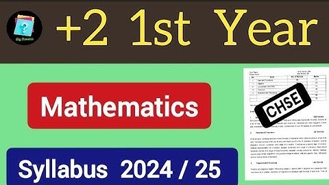chse class 11th mathematics syllabus 2024 25 | class 11th mathematics syllabus 2024 25